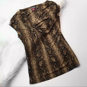 Vince Camuto snakeskin print shirt medium